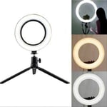 AJH Led Ring Light with Stand and Phone Holder, Camera Photo Video Lighting Kit USB Powrd and 3 Modes Lighting, Dimmable Lamp Tripod Stand