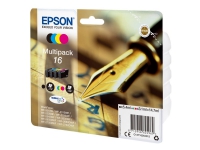 Epson 16 Multipack - 4-pack - svart, gul, cyan, magenta - original - blister med RF-larm/akustiskt larm - bläckpatron - för WorkForce WF-2010, 2510, 2520, 2530, 2540, 2630, 2650, 2660, 2750, 2760