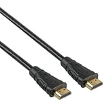 PremiumCord 4K HDMI Cable M/M 10.2 Gbps Gold-Plated Connectors with Audio Return Channel, Compatible with Video 4K UHD 2160p, Deep Colour, 3D, HDR, 3x Shielded, Black, 7 m
