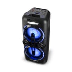 PA Speaker DJ 8" 20.3cm Portable Audio Bluetooth 100W RMS USB MP3 LED Microphone