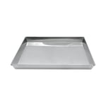 Pentole Agnelli Plaque à four rectangulaire, basse, en aluminium, gris Moderne - 50x23x3cm