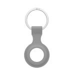 Protective Case Compatible With Apple Airtags Case, 2021 Hanging Buckle Keychain Anti-lost Cover Portable Soft Silicone Anti-Scratch Lightweight Compatible With AirTags Finder (Gray)