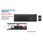 Trade Shop - Maxtech Ek-580m Waterproof 2.4ghz Wifi Wireless Keyboard Mouse For Pc Computer -