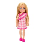 Barbie - Chelsea Doll, Small Doll - Checked Dress With Blonde Hair & Blue Eyes (HXM95)