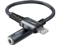 Adapter USB Acefast C1-05 space gray Lightning - Jack 3.5mm Szary (6974316280576)