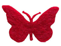 Bastel-s petra'news a-scf 5005–28 Papillons décoratifs 50 x 50 mm, Feutre Rouge