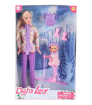 Defa Lucy Dockset med 2 dockor och skidkläder - Lila