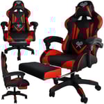Gamingstol - Kontorsstol med Fotstöd - Stol till Gaming Svart