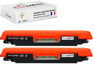 126A - 2 Toners compatibles HP 126A CE310A/CF350A - Noir