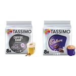 Tassimo Chai Latte Coffee Pods (Pack of 5, Total 80 Coffee Capsules) & Cadbury Hot Chocolate Pods (Pack of 5, Total 40 Coffee Capsules)