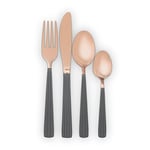 Tower T859015GRY Cavaletto Stainless Steel 16 Piece Cutlery Set, Grey & Rose Gold
