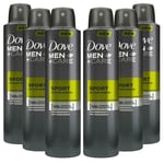 Dove Men+Care Sport Active+Fresh Anti-Perspirant Deodorant Spray 250ml x 6