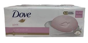 Pack of 6 Dove Pink Beauty Cream Bars | 90g Each | For Silky Soft & Radiant Skin