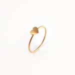 Blank Ring i guld stål med hjärta - 1 (6) mm bred