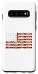 Coque pour Galaxy S10 Hot Dog Drapeau américain 4 juillet patriotique été barbecue drôle