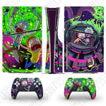 Rick and Morty Vinyl Skin For PS5 Slim Disk Edition, Console and Controllers