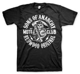 Officially Licensed Sons Of Anarchy - Soa Moto Club Big&tall 3xl,4xl,5xl T-shirt