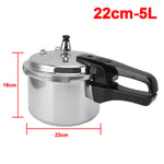 DUAL HANDLE INDUCTION BASE ALUMINIUM PRESSURE COOKER KITCHEN CATERING 5/3L