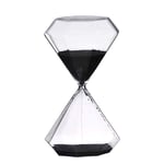 Metal Sand Glass,Hourglass Decoration Creative Personality, Simple Modern Wine Tv Cabinet Living Room Home Decoration Gift Hourglass Black