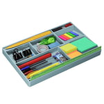 Acrimet Bac de rangement multifonction pour fournitures de bureau et accessoires (plastique) (couleur granit)