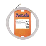 Anguila | Guide Passe-câble | Bornes fixes | Monofilament | Nylon | Couleur Blanc | Diamètre 4mm | 15 mètres