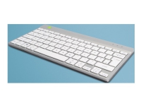 R-Go Ergonomic Keyboard Compact break - Tastatur - trådløs - Bluetooth 5.0 - QWERTY - Storbritannia - hvit