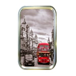 "generic" Gold - Metal Tobacco Tin 2oz 50g Storage Pocket Cigarette Smoking Baccy Pill Box - Vintage Retro London Red Bus Black Cab Taxi Driver UK Great Britain inspired