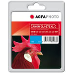 AgfaPhoto - Cyan - compatible - remanufacturé - cartouche d'encre - pour Canon PIXMA TS5051, TS5053, TS5055, TS6050, TS6051, TS6052, TS8051, TS8052, TS9050, TS9055
