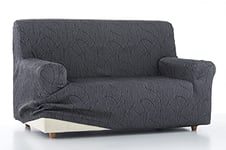 Zebra Textil Alexia - Housse de Canapé Elastique , Taille 2 Places (de 180 à 210 cm), Couleur Gris