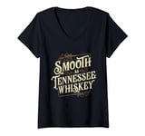 Womens Smooth Tennessee Whiskey Label Style Retro Tee V-Neck T-Shirt