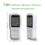 T-Z01  moniteur de qualité de l'air, CO2 CO pm2, 5 HCHO TVOC, moniteur de température et d'humidité avec de vrais capteurs, compteur de qualité de l'air domestique Nipseyteko