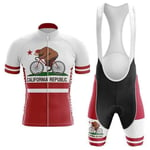 Factory8 - Country Jerseys - Love Your Country! Cycling Jerseys & Sets Collection - Team California "Get Riding!" Men's Cycling Jersey & Short Set Collection - California 3 - 5XL