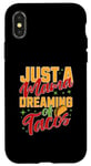 Coque pour iPhone X/XS T-shirt Just a Mama Dreaming of Tacos Loving Mother's Fiesta