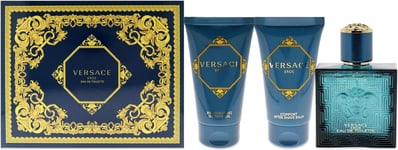 Versace Versace Eros for Men 3 Pc Gift Set 1.7 Oz EDT Spray, 1.7 Oz Comfort afte