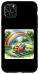 Coque pour iPhone 11 Pro Max Couverture de pique-nique Arc-en-ciel se terminant dans un panier de fruits