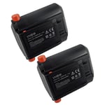 vhbw 2x Batteries compatible avec Gardena EasyCut Li-18/23 R (9823-20), EasyCut Li-18/50 (8877-20) (2500mAh, 18V, Li-ion)