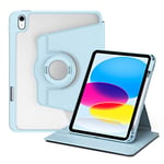 iPad 10.9 (2022) Roterande stöd Tab Fodral - Babyblå