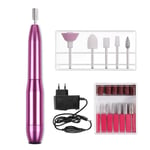 Lime a Ongle Electrique,Ponceuse pour Ongles Professionnel Ongles Manucure Machine avec USB 20000RPM, Kit de Manucure Pédicure  rose
