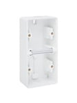 Niko-Servodan Splashproof double vertical surface-mounting box with two single flexible inputs for mounting two functions white
