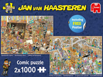 Jan Van Haasteren: 2 x 1000 (Rembrandt's Studio, Gallery of Curiosities)