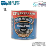 Hammerite Metal Paint - Direct to Rust - Smooth Black 1L