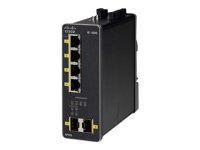 Cisco Industrial Ethernet 1000 Series - Switch - Styrt - 4 x 10/100/1000 (PoE+) + 2 x 1000Base-X SFP (opplink) - DIN-skinnemonterbar - PoE+ - DC-strøm