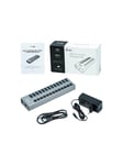 USB 3.0 Charging HUB 13 port + Power Adapter 60 W USB hub - 13 ports - Grå