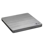 Hitachi-LG GP60 External DVD Drive, Slim Portable DVD Burner/Writer/Player for Laptop, Windows and Mac OS Compatible, USB 2.0, 8x Read/Write Speed - Silver