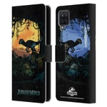 Head Case Designs Officially Licensed Jurassic World Blue Velociraptor Key Art Leather Book Wallet Case Cover Compatible With Samsung Galaxy A12 (2020)