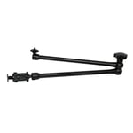Cuasting 20Inch Adjustable Articulating Friction Magic Arm with Hot Shoe Mount for LED Light DSLR Rig LCD Monitor