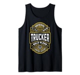 Trucker Funny Vintage Whiskey Bourbon Label Truck Driver Tank Top