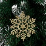 Julgranshänge Snöflinga Glitter Dekoration Tillbehör Festlokal Layout Jul Gold [with Lanyard]] 9 Packs [27 Packs]]