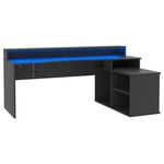 GAMINGBORD 200/125,4/91,1 cm i svart 