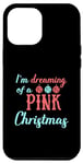Coque pour iPhone 13 Pro Max Je rêve d'une joie de Noël rose